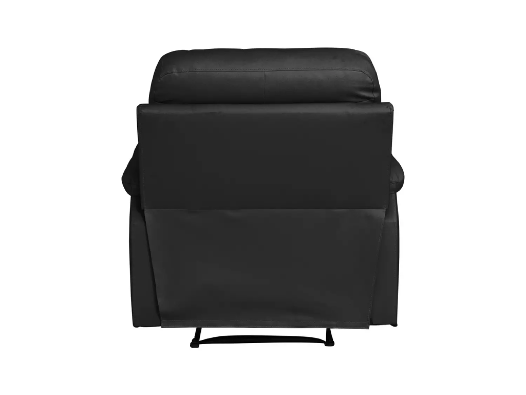 Paolo Leather Mix Manual Recliner Chair - Black