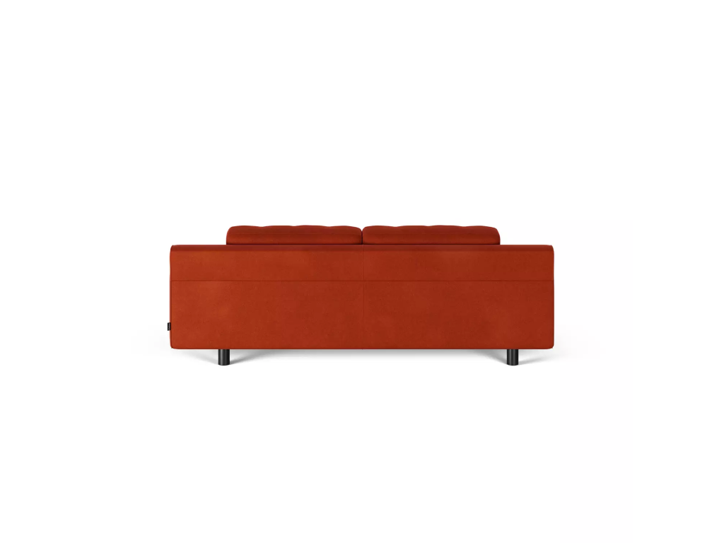Habitat Hendricks Fabric 3 Seater Sofa - Orange - Black Leg