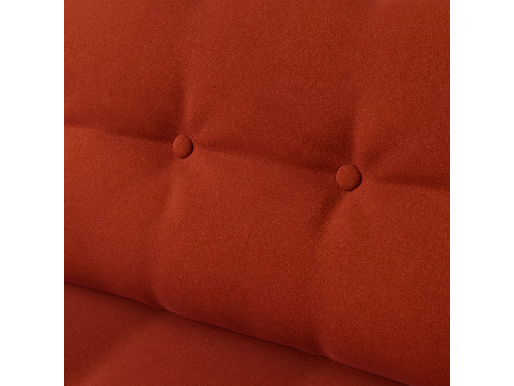 Habitat Hendricks Fabric 3 Seater Sofa - Orange - Black Leg