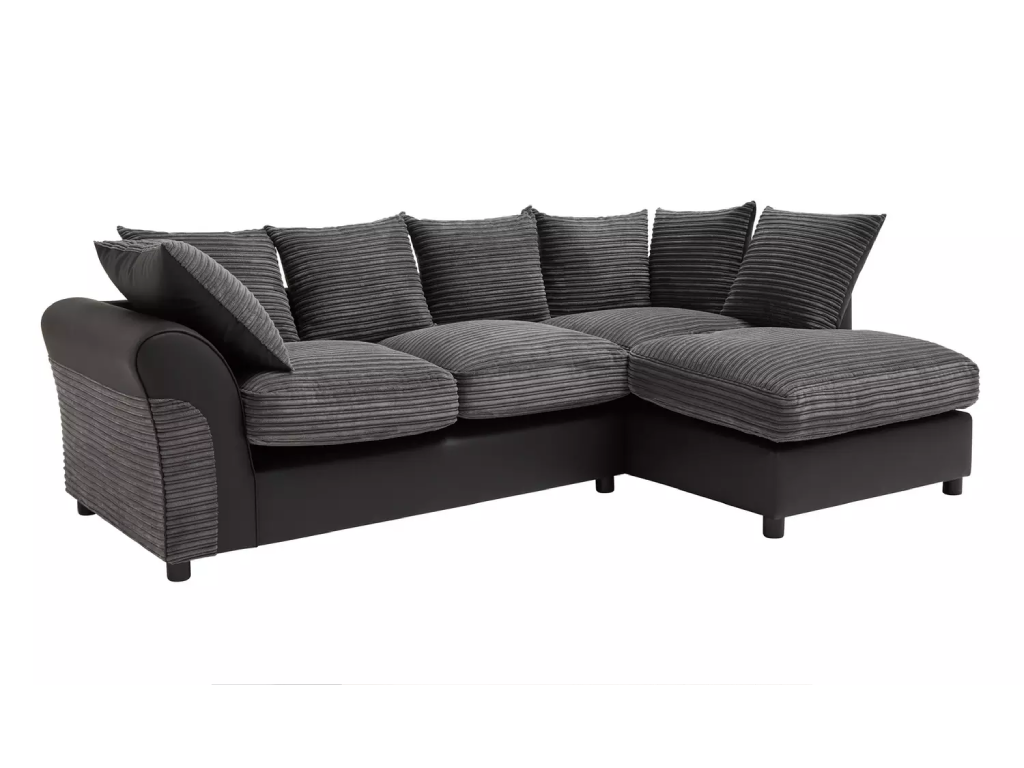 Harry Large Right Hand Corner Chaise Sofa - Grey