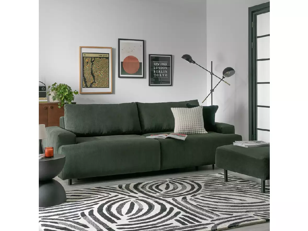Habitat Julien Fabric 4 Seater Sofa Bed - Green