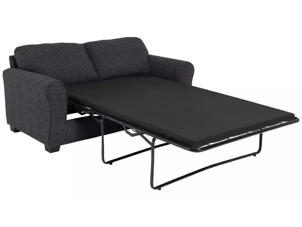Lisbon Fabric 3 Seater + 2 Seater Sofa Bed Set - Charcoal
