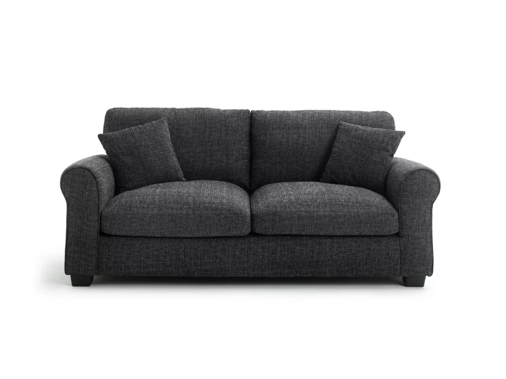 Lisbon Fabric 3 Seater + 2 Seater Sofa Bed Set - Charcoal