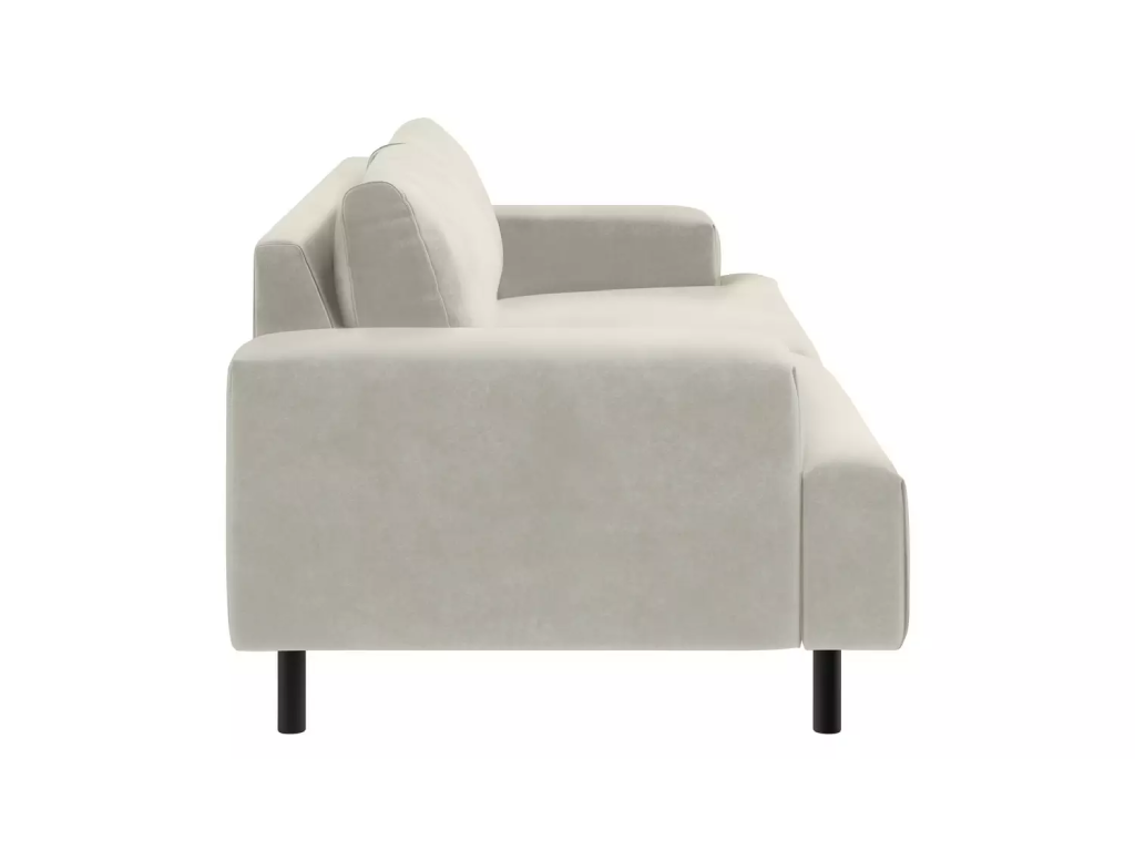 Habitat Julien Velvet 3 Seater Sofa - Natural