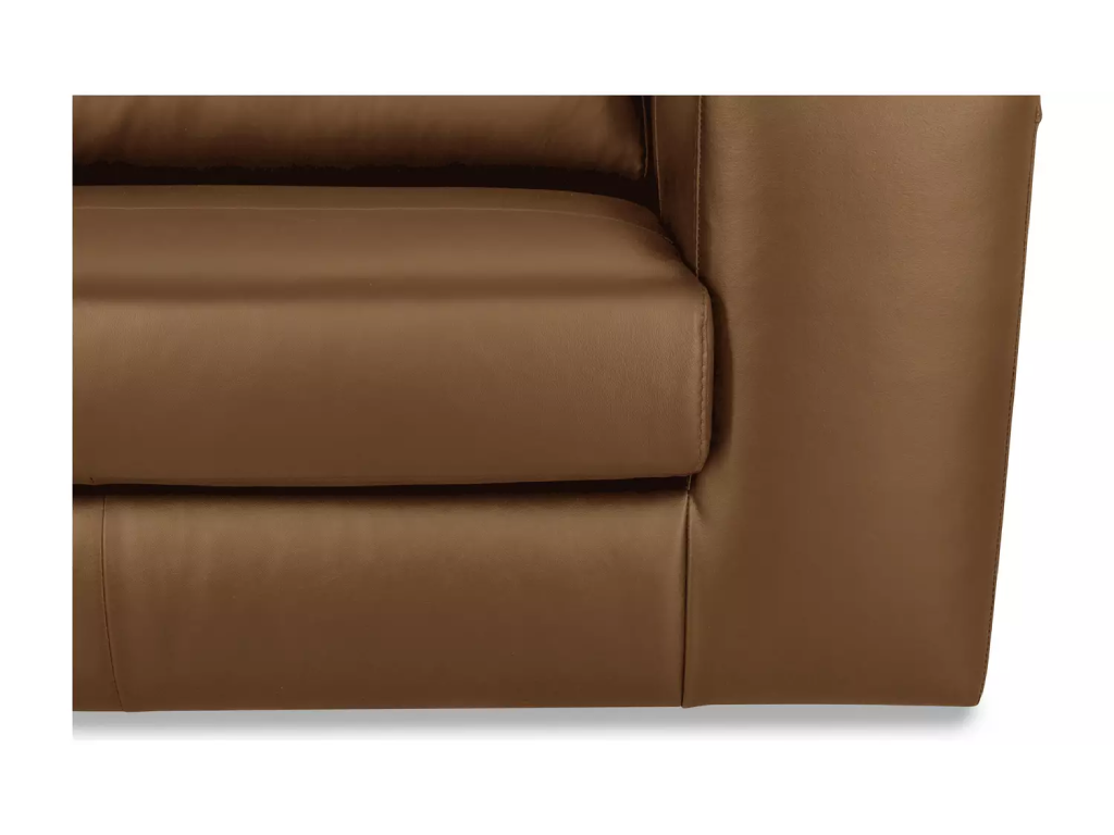Habitat Daly Leather Wide Arm 4 Seater Sofa - Tan