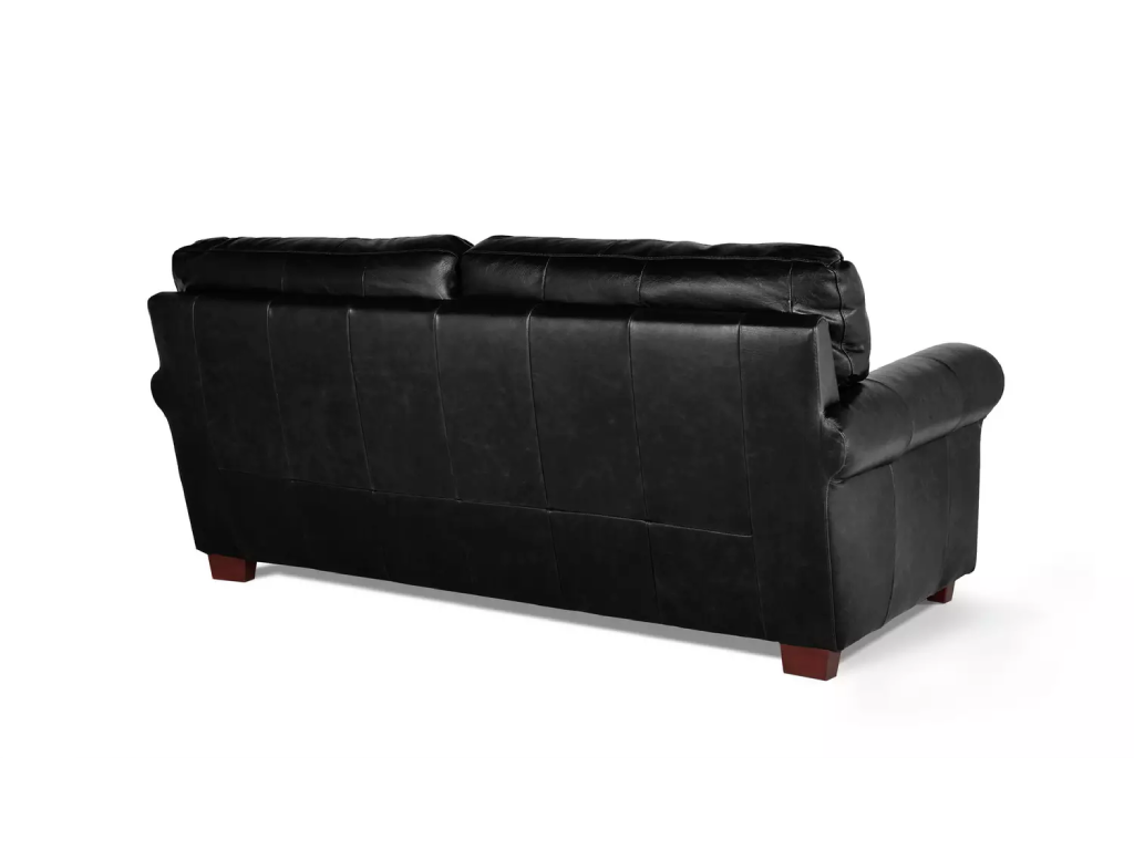 Salisbury Leather 3 Seater Sofa - Black