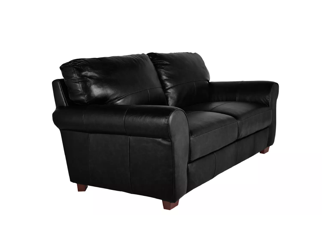 Salisbury Leather 3 Seater Sofa - Black
