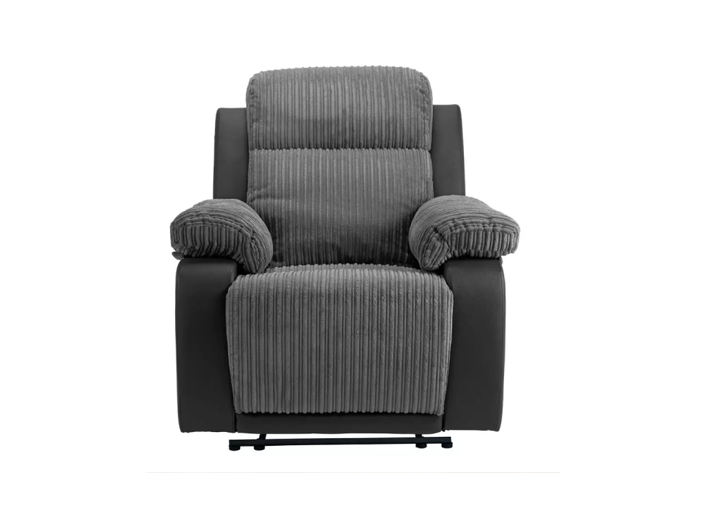 Bradley Fabric Manual Recliner Chair - Charcoal