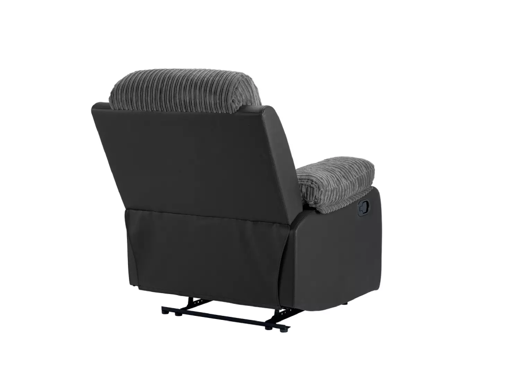 Bradley Fabric Manual Recliner Chair - Charcoal