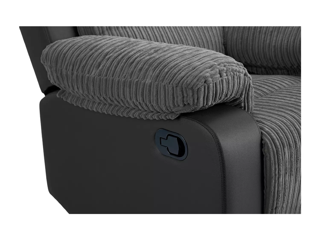 Bradley Fabric Manual Recliner Chair - Charcoal