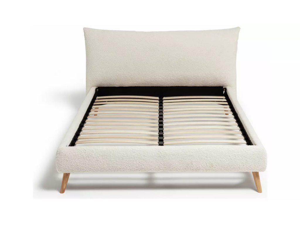 Habitat Marshmallow Boucle Kingsize Bed + 2000 Pocket Mattress - Cream