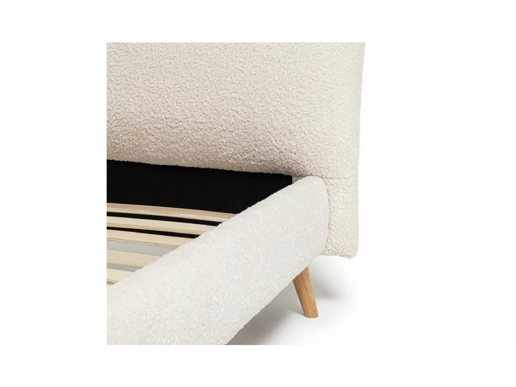 Habitat Marshmallow Boucle Kingsize Bed + 2000 Pocket Mattress - Cream