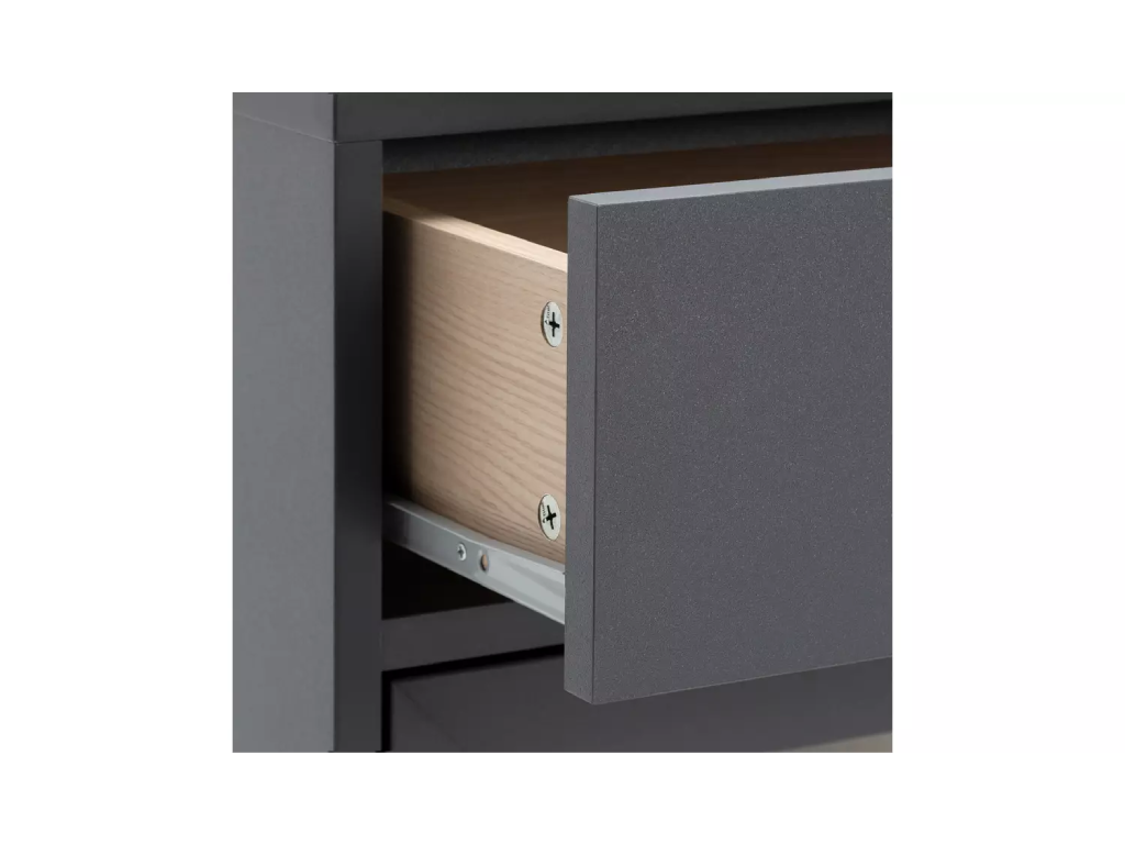 Habitat Jadon 2 Door Display Cabinet - Dark Grey & Oak