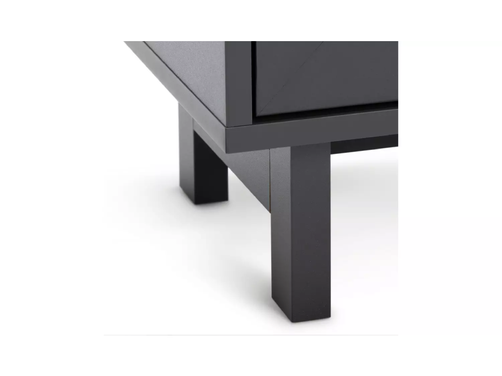 Habitat Jadon 2 Door Display Cabinet - Dark Grey & Oak