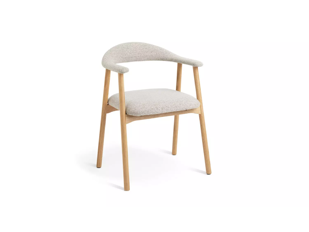 Habitat Lex Pair of Fabric Dining Chairs - Natural