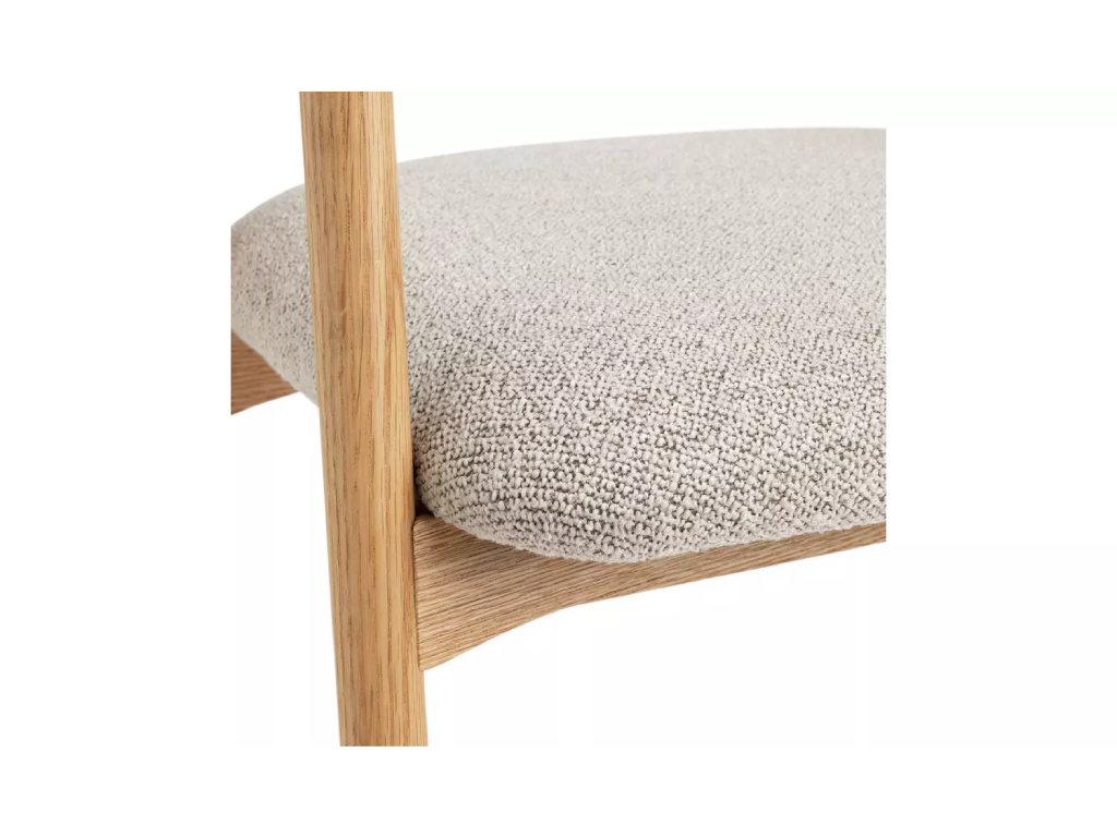 Habitat Lex Pair of Fabric Dining Chairs - Natural