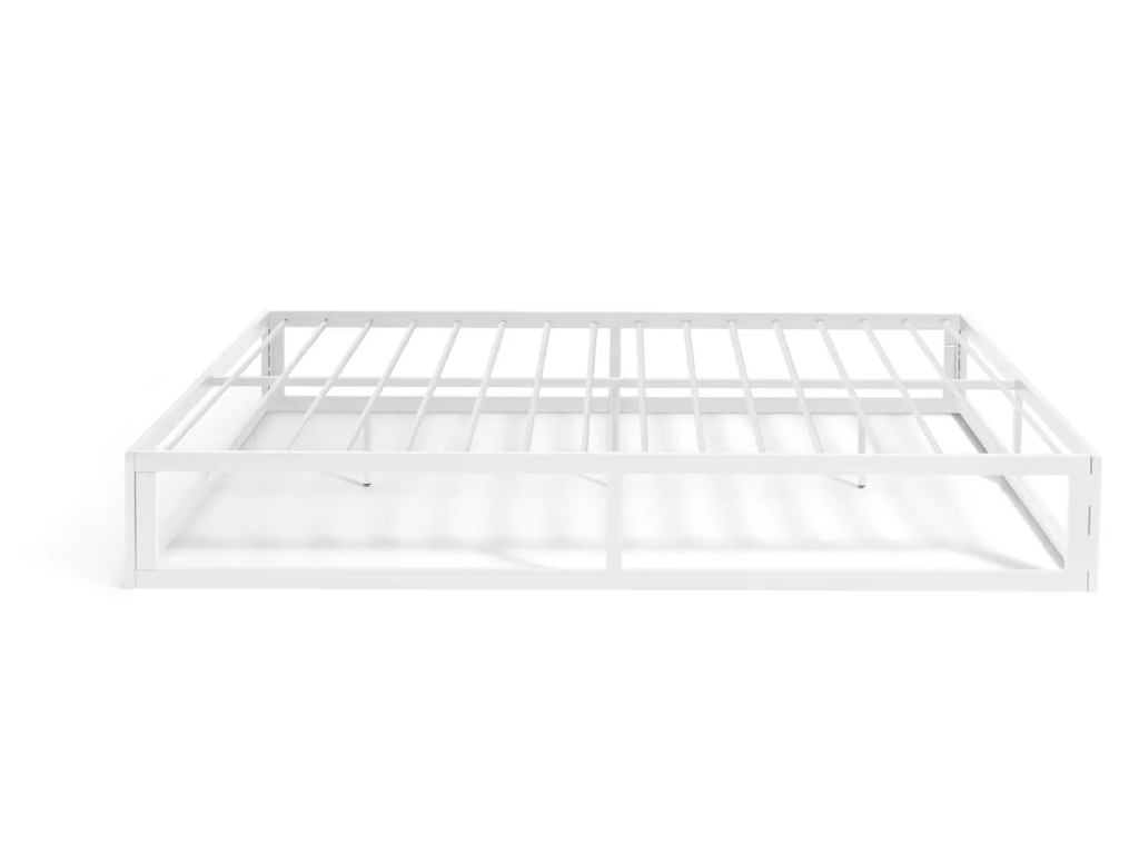 Platform Small Double Metal Bed Frame - White