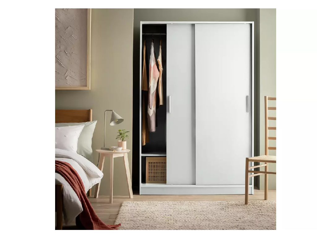 Nova 2 Door Sliding Wardrobe - White