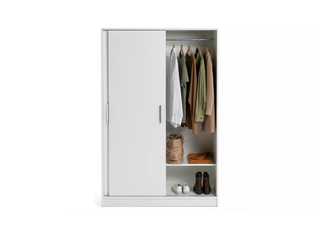 Nova 2 Door Sliding Wardrobe - White