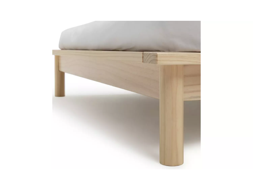 Akio Double Wooden Platform Bed Frame - Natural