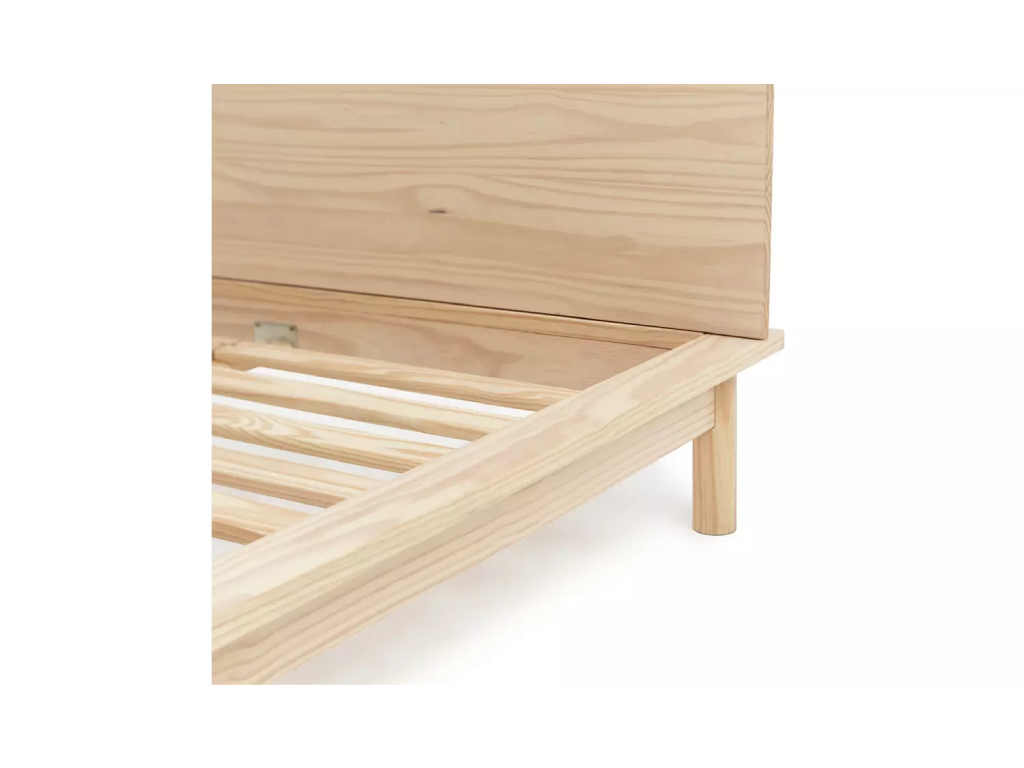 Akio Double Wooden Platform Bed Frame - Natural