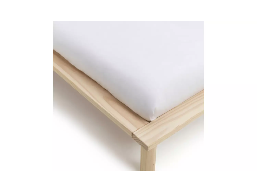 Akio Double Wooden Platform Bed Frame - Natural