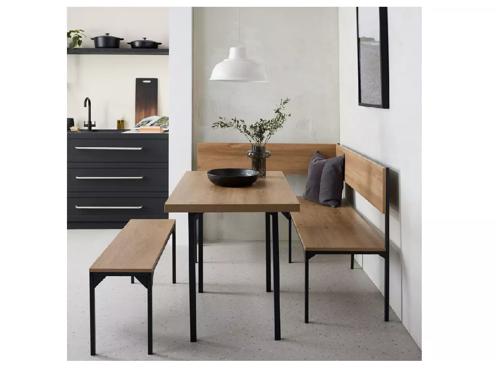 Loft Living Dining Table & 2 Benches