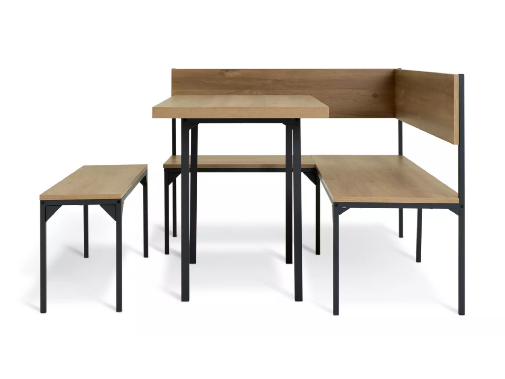 Loft Living Dining Table & 2 Benches