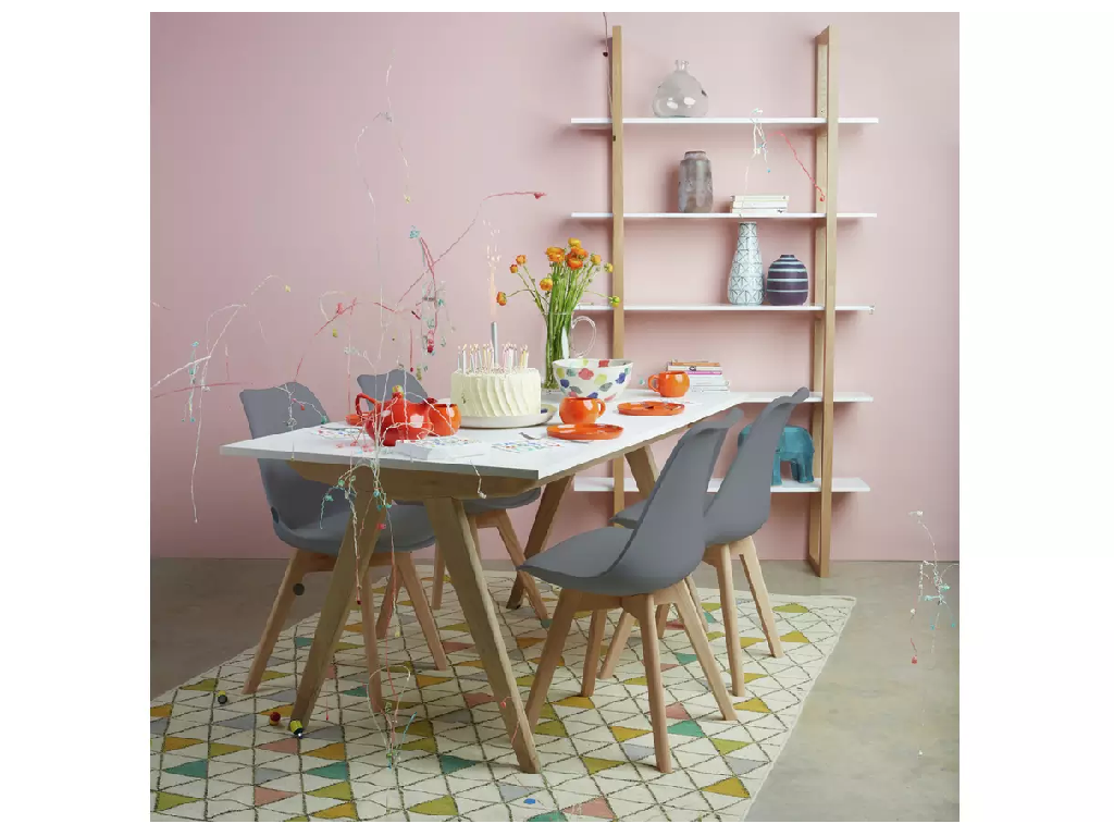 Habitat Jerry Pair of Dining Chair - Grey