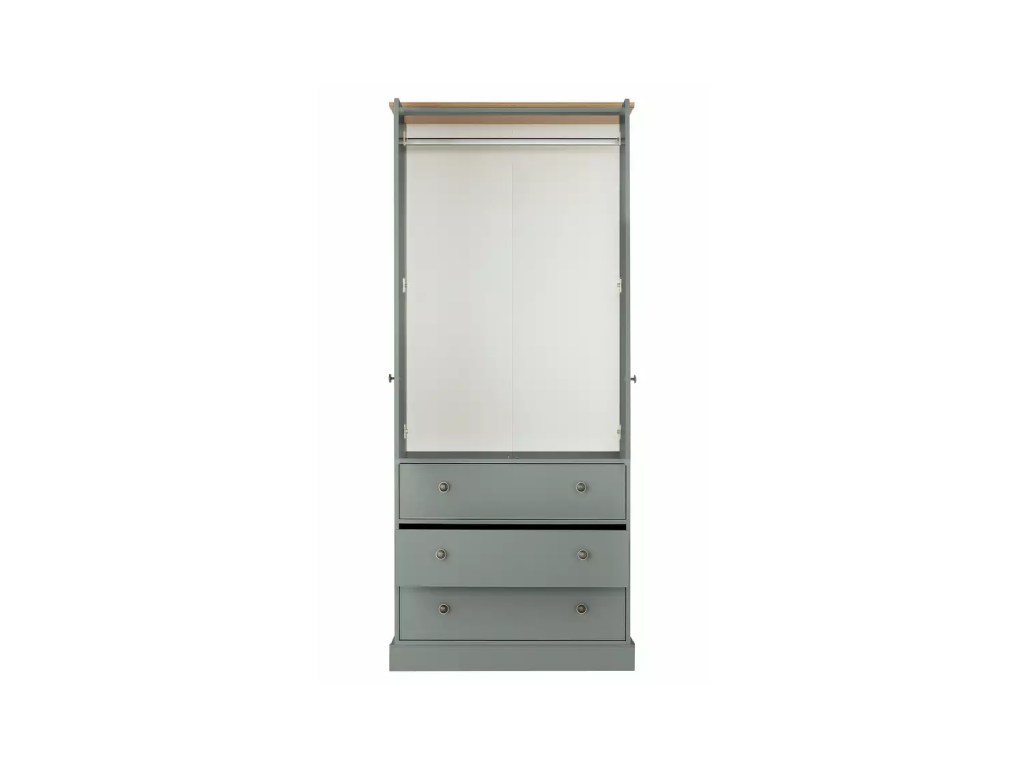 Kensington 2 Door 3 Drawer Wardrobe - Sage Green