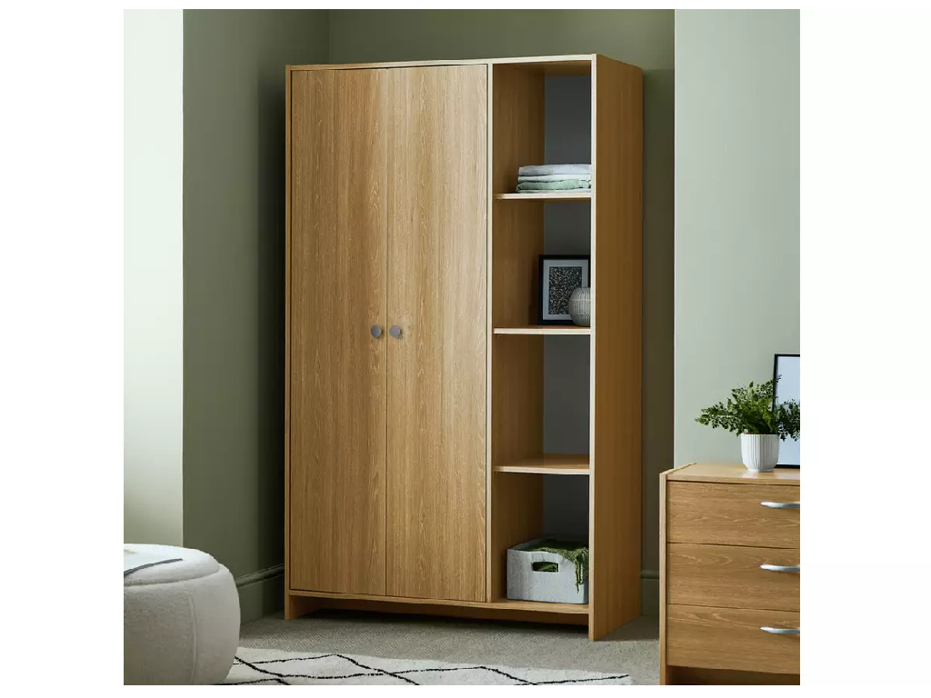 Seville 2 Door Open Shelf Wardrobe