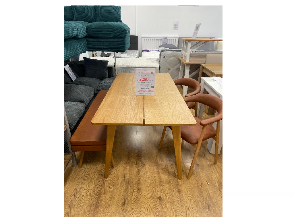 Nel Dining Table with Pair of Lex Chairs & Lex Bench