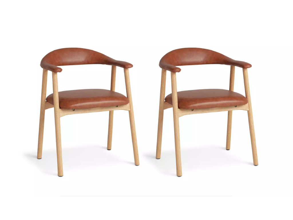 Nel Dining Table with Pair of Lex Chairs & Lex Bench