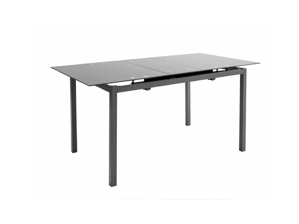 Lido Extending Grey Dining Table & 6 Grey Chairs