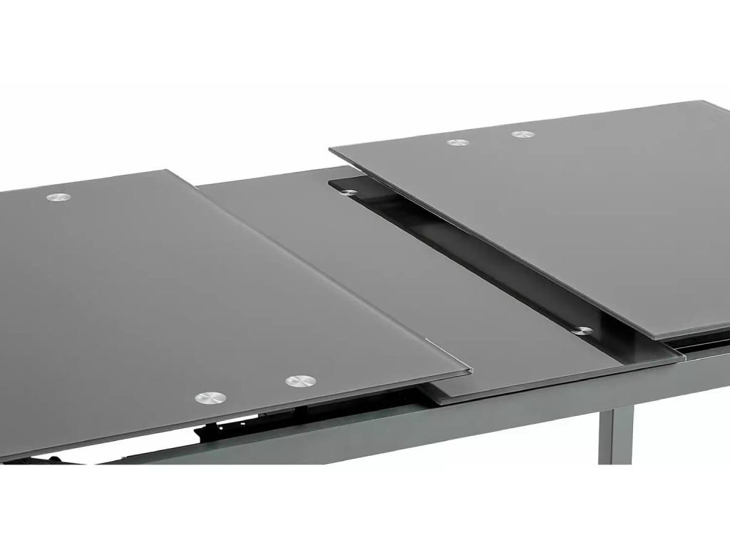 Lido Extending Grey Dining Table & 6 Grey Chairs