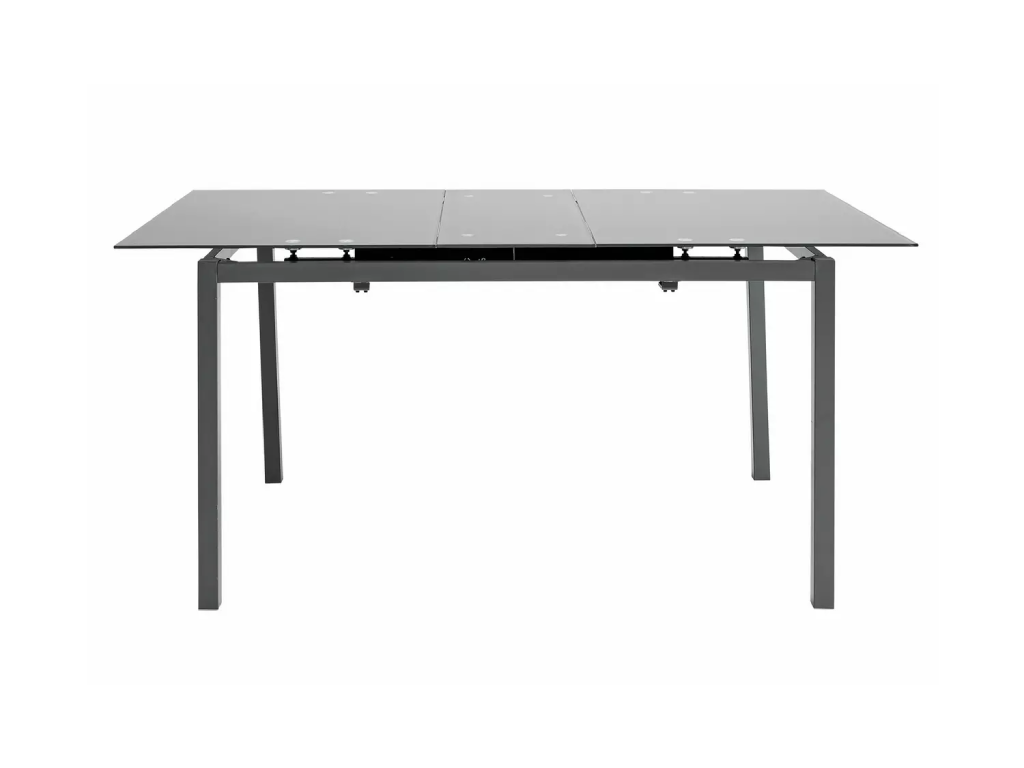 Lido Extending Grey Dining Table & 6 Grey Chairs
