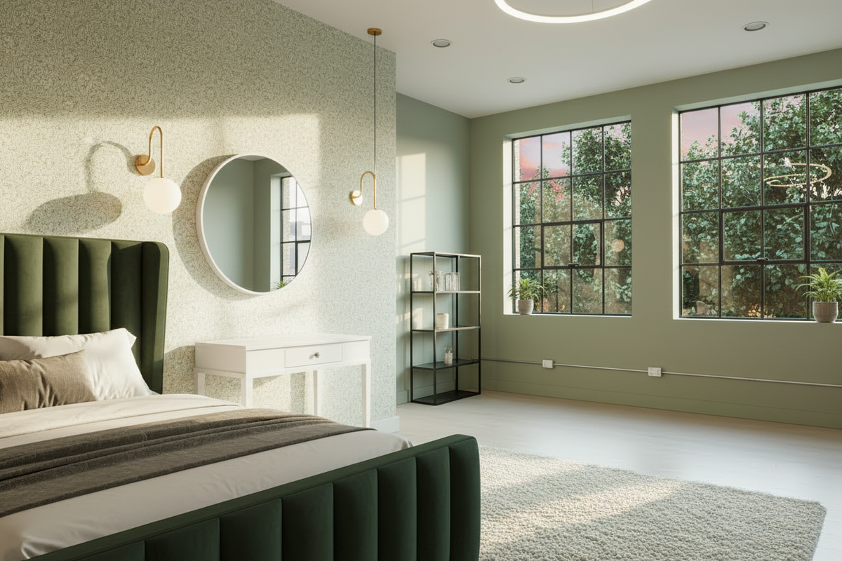 Boston Round Wall / Salon Mirror - White