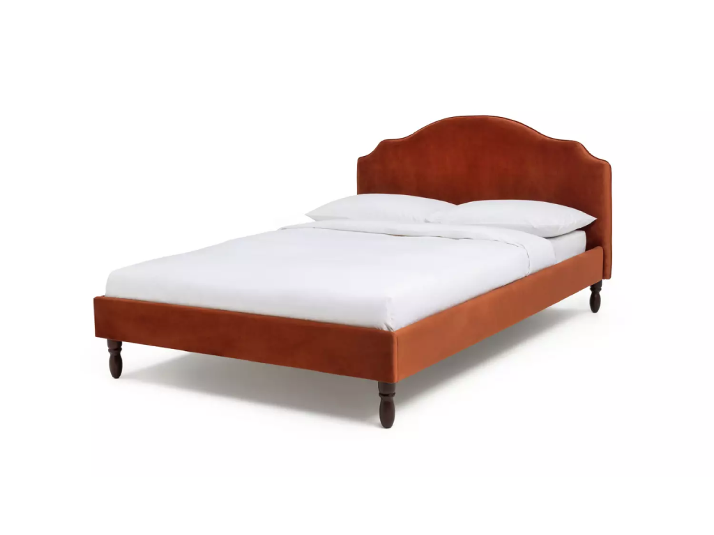 Habitat Sophia Double Velvet Bed Frame - Orange