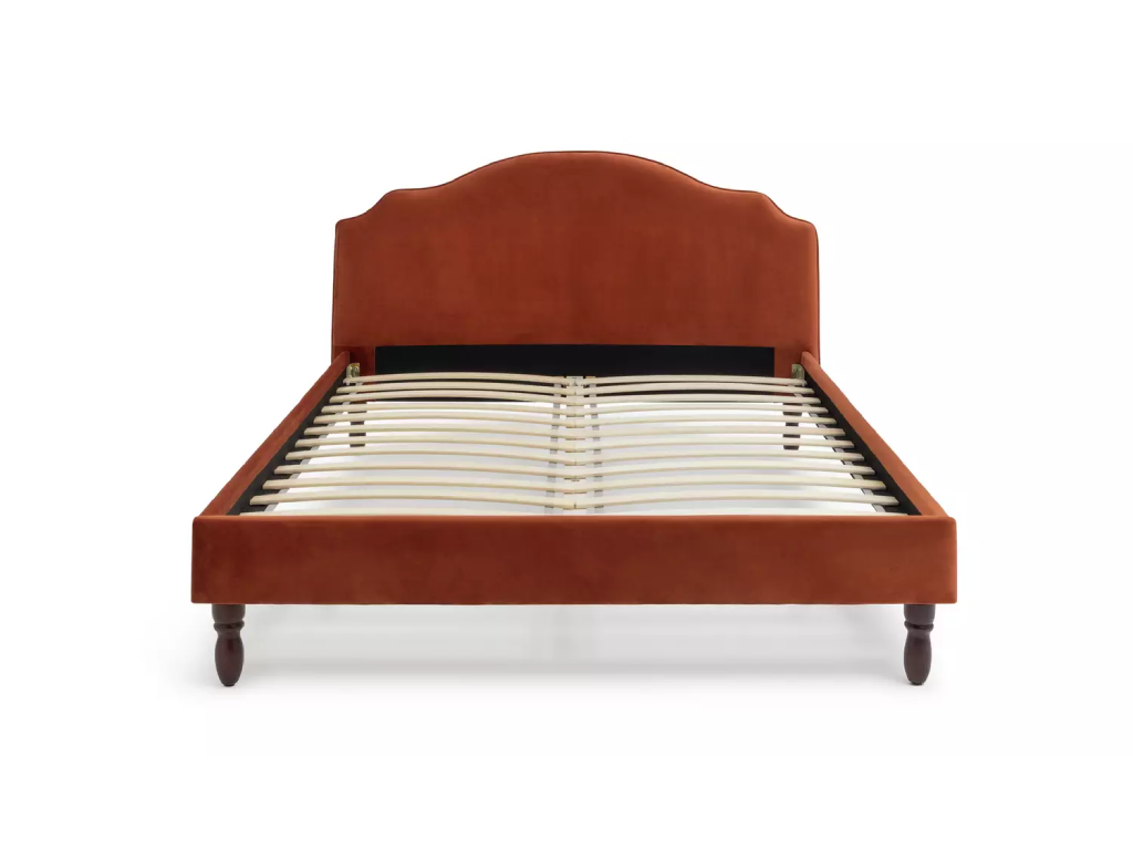 Habitat Sophia Double Velvet Bed Frame - Orange