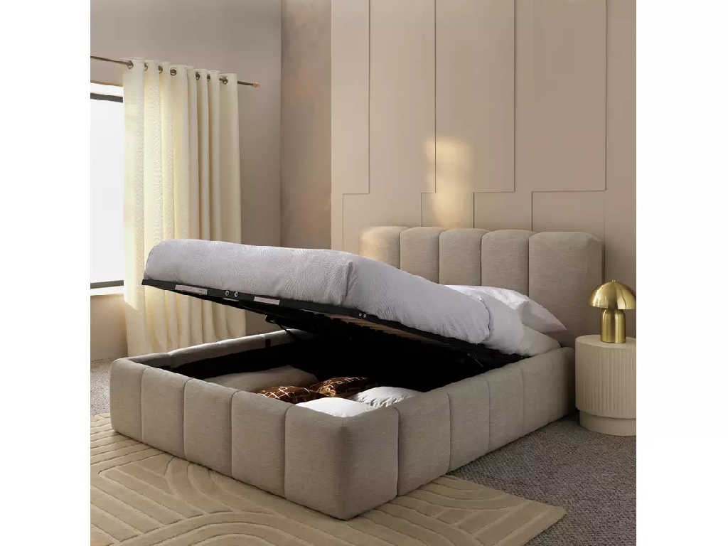 Habitat Malone Superking End Lift Ottoman Bed - Cream