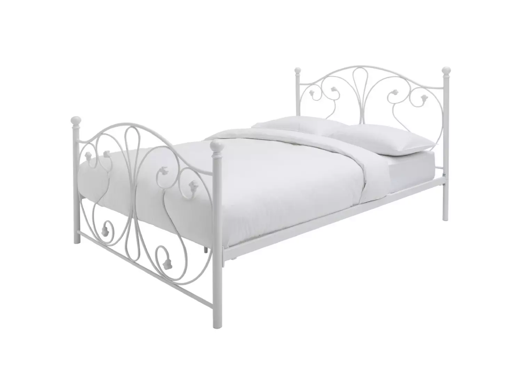Marietta Small Double Metal Bed Frame - White