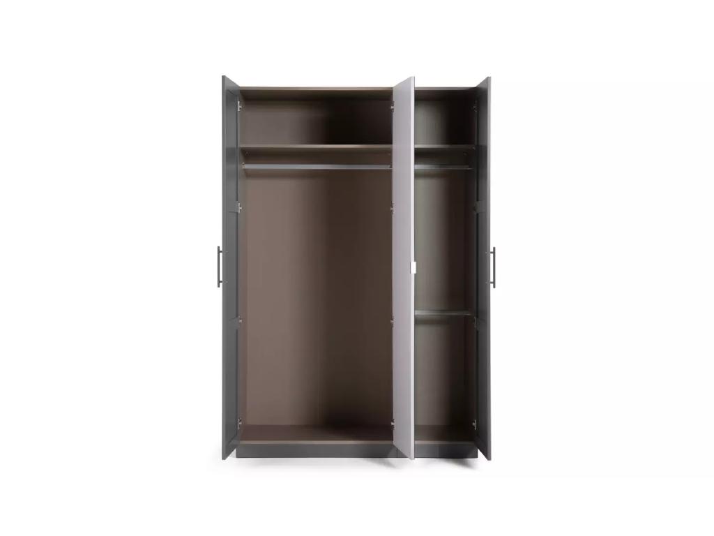Habitat Munich Panelled 3 Door Mirror Wardrobe