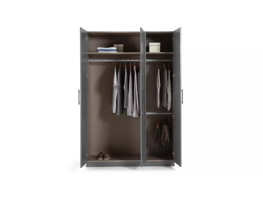 Habitat Munich Panelled 3 Door Mirror Wardrobe
