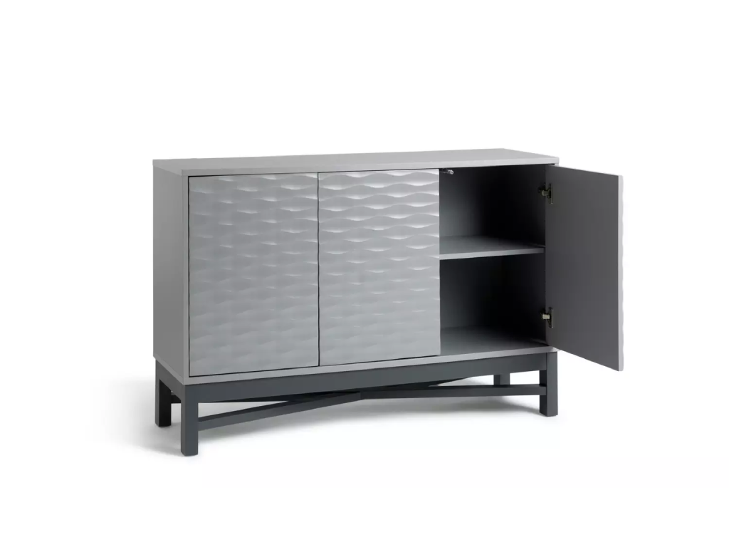 Habitat Zander Textured Large Sideboard - Grey