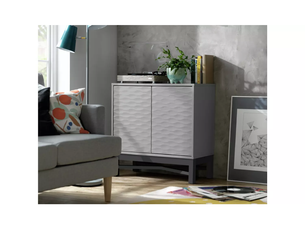 Habitat Zander Textured Small Sideboard - Grey