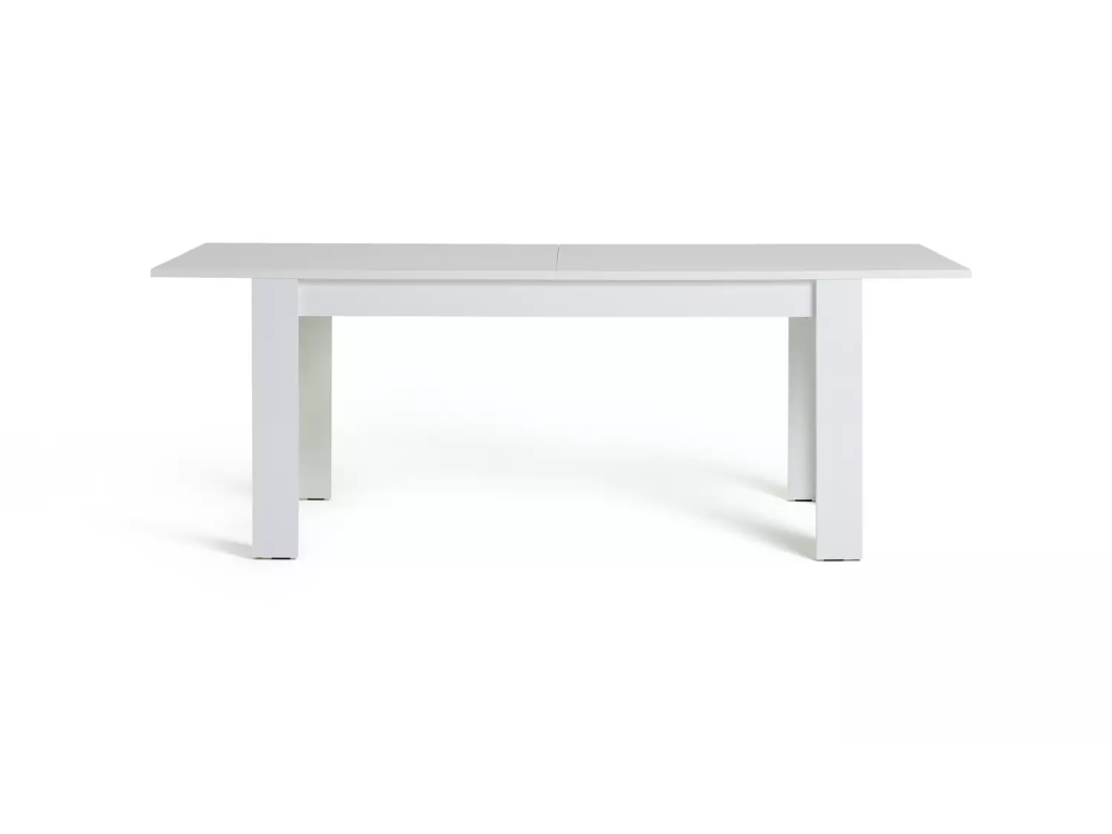 Miami Gloss Extending 8 Seater Dining Table Only - White - 160-200cm