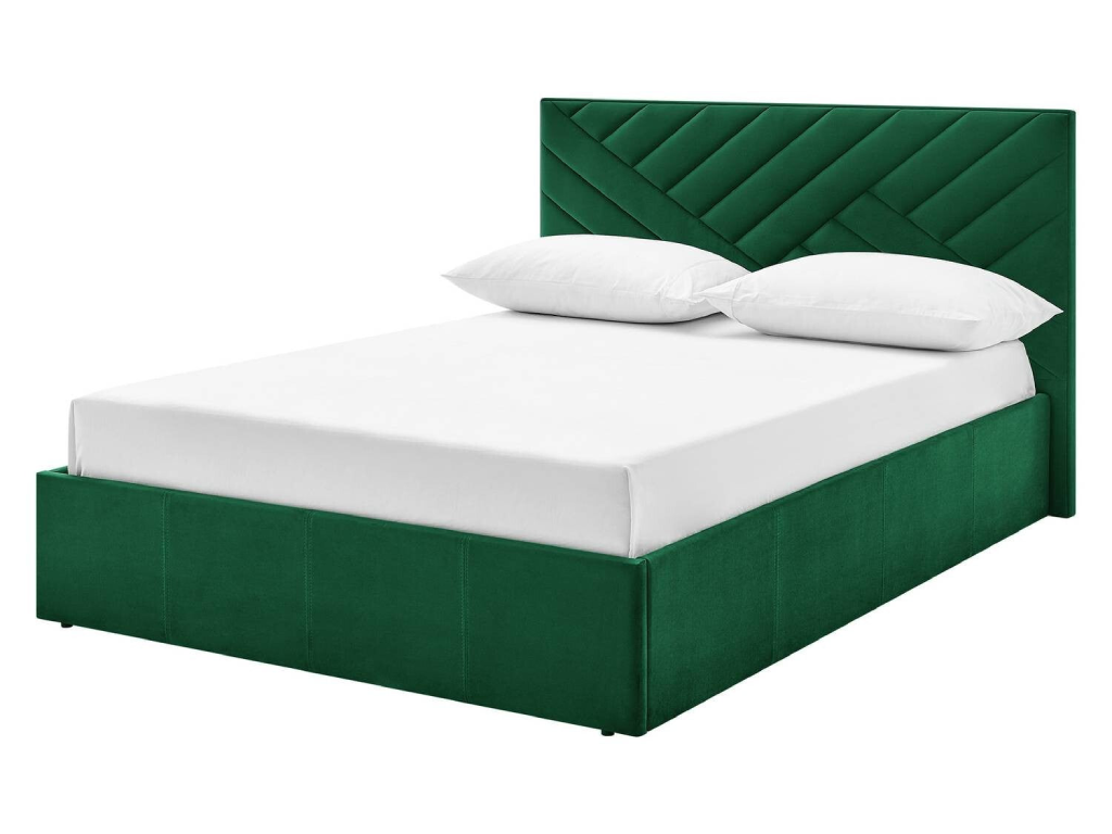 Luca Small Double End Lift Ottoman Bed - Green