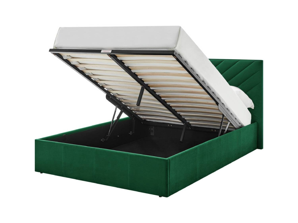 Luca Small Double End Lift Ottoman Bed - Green
