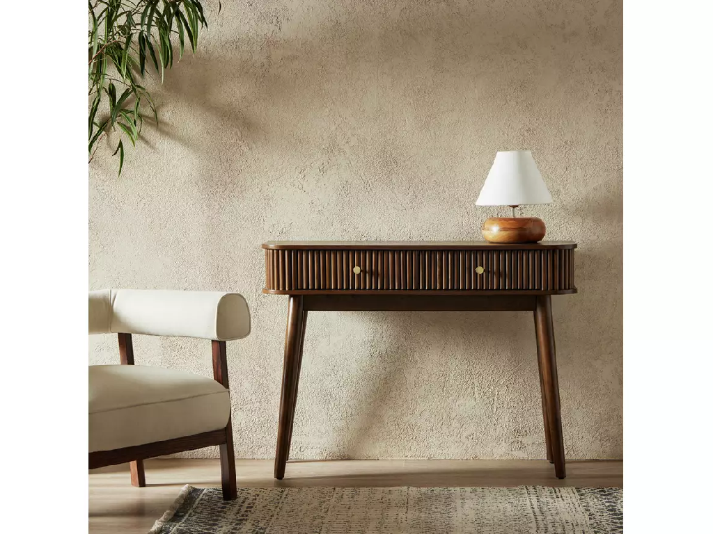 Habitat Kendi 2 Drawer Console Table - Walnut