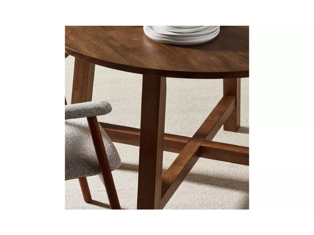 Habitat Trieste Round 4 Seater Dining Table Only - Walnut